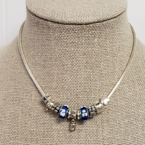 Pandora 11 spacer charm necklace 925 silver - Picture 1 of 13